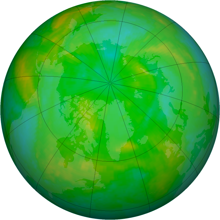 Arctic ozone map for 21 July 2003